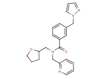 3-(1H-pyrazol-1-ylmethyl)-N-(2-pyridinylmethyl)-N-(tetrahydro-2-furanylmethyl)benzamide