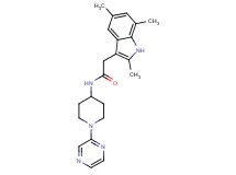 N-[1-(2-pyrazinyl)-4-piperidinyl]-2-(2,5,7-trimethyl-1H-indol-3-yl)acetamide