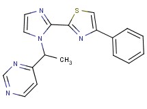 4-{1-[2-(4-phenyl-1,3-thiazol-2-yl)-1H-imidazol-1-yl]ethyl}pyrimidine