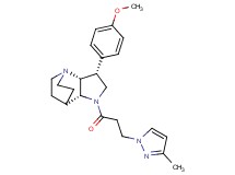 (2R*,3R*,6R*)-3-(4-methoxyphenyl)-5-[3-(3-methyl-1H-pyrazol-1-yl)propanoyl]-1,5-diazatricyclo[5.2.2.0~2,6~]undecane