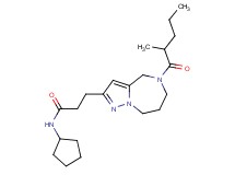 N-cyclopentyl-3-[5-(2-methylpentanoyl)-5,6,7,8-tetrahydro-4H-pyrazolo[1,5-a][1,4]diazepin-2-yl]propanamide