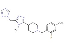 1-(2-fluoro-4-methylbenzyl)-4-[4-methyl-5-(1H-1,2,4-triazol-1-ylmethyl)-4H-1,2,4-triazol-3-yl]piperidine