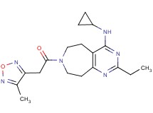 N-cyclopropyl-2-ethyl-7-[(4-methyl-1,2,5-oxadiazol-3-yl)acetyl]-6,7,8,9-tetrahydro-5H-pyrimido[4,5-d]azepin-4-amine