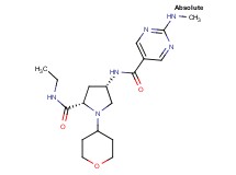 N-[(3S,5S)-5-[(ethylamino)carbonyl]-1-(tetrahydro-2H-pyran-4-yl)pyrrolidin-3-yl]-2-(methylamino)pyrimidine-5-carboxamide