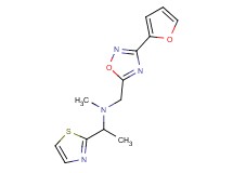 N-{[3-(2-furyl)-1,2,4-oxadiazol-5-yl]methyl}-N-methyl-1-(1,3-thiazol-2-yl)ethanamine