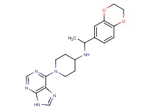 N-[1-(2,3-dihydro-1,4-benzodioxin-6-yl)ethyl]-1-(9H-purin-6-yl)piperidin-4-amine