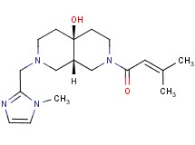 (4aS*,8aS*)-2-(3-methylbut-2-enoyl)-7-[(1-methyl-1H-imidazol-2-yl)methyl]octahydro-2,7-naphthyridin-4a(2H)-ol