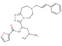 N-(3-methyl-1-{7-[(2E)-3-phenyl-2-propen-1-yl]-6,7,8,9-tetrahydro-5H-[1,2,4]triazolo[4,3-d][1,4]diazepin-3-yl}butyl)-2-furamide