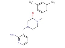 4-[(2-amino-3-pyridinyl)methyl]-1-(3,5-dimethylbenzyl)-2-piperazinone