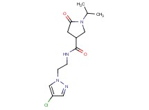 N-[2-(4-chloro-1H-pyrazol-1-yl)ethyl]-1-isopropyl-5-oxo-3-pyrrolidinecarboxamide