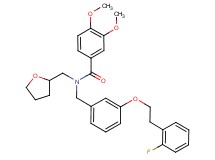 N-{3-[2-(2-fluorophenyl)ethoxy]benzyl}-3,4-dimethoxy-N-(tetrahydro-2-furanylmethyl)benzamide