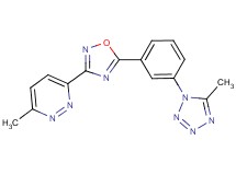 3-methyl-6-{5-[3-(5-methyl-1H-tetrazol-1-yl)phenyl]-1,2,4-oxadiazol-3-yl}pyridazine