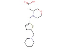 (4-{[5-(piperidin-1-ylmethyl)-2-thienyl]methyl}morpholin-3-yl)acetic acid