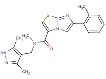 N-[(3,5-dimethyl-1H-pyrazol-4-yl)methyl]-N-methyl-6-(2-methylphenyl)imidazo[2,1-b][1,3]thiazole-3-carboxamide