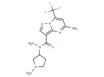 N,5-dimethyl-N-(1-methylpyrrolidin-3-yl)-7-(trifluoromethyl)pyrazolo[1,5-a]pyrimidine-3-carboxamide