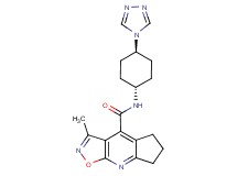 3-methyl-N-[trans-4-(4H-1,2,4-triazol-4-yl)cyclohexyl]-6,7-dihydro-5H-cyclopenta[b]isoxazolo[4,5-e]pyridine-4-carboxamide