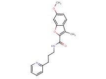 6-methoxy-3-methyl-N-[3-(2-pyridinyl)propyl]-1-benzofuran-2-carboxamide