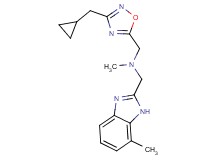1-[3-(cyclopropylmethyl)-1,2,4-oxadiazol-5-yl]-N-methyl-N-[(7-methyl-1H-benzimidazol-2-yl)methyl]methanamine