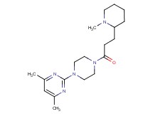 4,6-dimethyl-2-{4-[3-(1-methyl-2-piperidinyl)propanoyl]-1-piperazinyl}pyrimidine