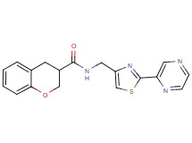N-[(2-pyrazin-2-yl-1,3-thiazol-4-yl)methyl]chromane-3-carboxamide