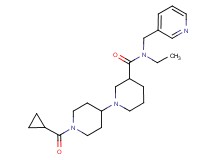 1'-(cyclopropylcarbonyl)-N-ethyl-N-(pyridin-3-ylmethyl)-1,4'-bipiperidine-3-carboxamide