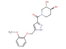 (3S*,4S*)-1-({5-[(2-methoxyphenoxy)methyl]-1H-pyrazol-3-yl}carbonyl)piperidine-3,4-diol