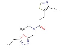 N-ethyl-N-[(5-ethyl-1,3,4-oxadiazol-2-yl)methyl]-3-(4-methyl-1,3-thiazol-5-yl)propanamide