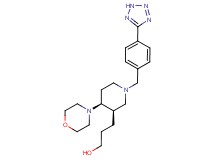 3-{(3R*,4S*)-4-morpholin-4-yl-1-[4-(2H-tetrazol-5-yl)benzyl]piperidin-3-yl}propan-1-ol