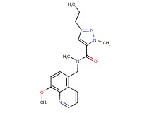 N-[(8-methoxy-5-quinolinyl)methyl]-N,1-dimethyl-3-propyl-1H-pyrazole-5-carboxamide