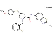 (4R)-1-(2-fluorobenzyl)-4-[(4-methoxyphenyl)thio]-N-(2-methyl-1,3-benzothiazol-5-yl)-L-prolinamide