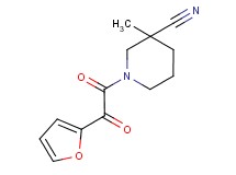 1-[2-furyl(oxo)acetyl]-3-methylpiperidine-3-carbonitrile