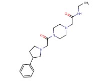 N-ethyl-2-{4-[(3-phenyl-1-pyrrolidinyl)acetyl]-1-piperazinyl}acetamide