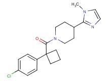 1-{[1-(4-chlorophenyl)cyclobutyl]carbonyl}-4-(1-methyl-1H-imidazol-2-yl)piperidine