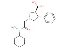 (3S*,4R*)-1-{2-[cyclohexyl(methyl)amino]-2-oxoethyl}-4-phenylpyrrolidine-3-carboxylic acid