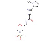 3-(1-methyl-1H-pyrrol-2-yl)-N-{[4-(methylsulfonyl)-2-morpholinyl]methyl}-1H-pyrazole-5-carboxamide