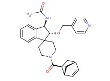 N-[(2R*,3R*)-1'-[(1R*,2S*,4R*)-bicyclo[2.2.1]hept-5-en-2-ylcarbonyl]-2-(4-pyridinylmethoxy)-2,3-dihydrospiro[indene-1,4'-piperidin]-3-yl]acetamide