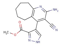 methyl 4-(2-amino-3-cyano-6,7,8,9-tetrahydro-5H-cyclohepta[b]pyridin-4-yl)-1H-pyrazole-3-carboxylate