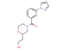 2-{4-[3-(1H-pyrazol-1-yl)benzoyl]-2-morpholinyl}ethanol