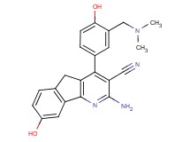 2-amino-4-{3-[(dimethylamino)methyl]-4-hydroxyphenyl}-8-hydroxy-5H-indeno[1,2-b]pyridine-3-carbonitrile