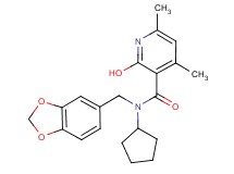 N-(1,3-benzodioxol-5-ylmethyl)-N-cyclopentyl-2-hydroxy-4,6-dimethylnicotinamide