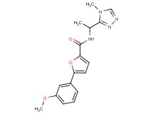 5-(3-methoxyphenyl)-N-[1-(4-methyl-4H-1,2,4-triazol-3-yl)ethyl]-2-furamide