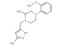 4-(2-methoxyphenyl)-2-methyl-1-[(3-methyl-1H-pyrazol-5-yl)methyl]piperazine