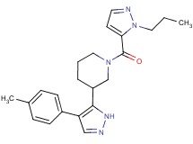 3-[4-(4-methylphenyl)-1H-pyrazol-5-yl]-1-[(1-propyl-1H-pyrazol-5-yl)carbonyl]piperidine