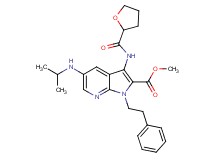 methyl 5-(isopropylamino)-1-(2-phenylethyl)-3-[(tetrahydro-2-furanylcarbonyl)amino]-1H-pyrrolo[2,3-b]pyridine-2-carboxylate