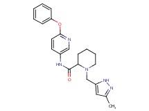 1-[(3-methyl-1H-pyrazol-5-yl)methyl]-N-(6-phenoxy-3-pyridinyl)-2-piperidinecarboxamide