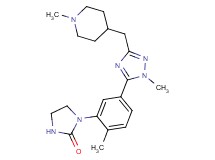 1-(2-methyl-5-{1-methyl-3-[(1-methylpiperidin-4-yl)methyl]-1H-1,2,4-triazol-5-yl}phenyl)imidazolidin-2-one