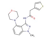 N-(1-methyl-4-morpholin-4-yl-1H-indazol-3-yl)-2-(3-thienyl)acetamide