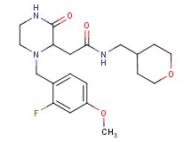2-[1-(2-fluoro-4-methoxybenzyl)-3-oxo-2-piperazinyl]-N-(tetrahydro-2H-pyran-4-ylmethyl)acetamide