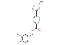 N-(3-chloro-4-fluorobenzyl)-4-(2-methyl-2H-tetrazol-5-yl)benzamide