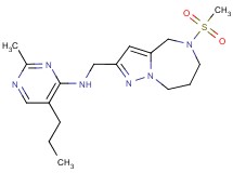 2-methyl-N-{[5-(methylsulfonyl)-5,6,7,8-tetrahydro-4H-pyrazolo[1,5-a][1,4]diazepin-2-yl]methyl}-5-propylpyrimidin-4-amine